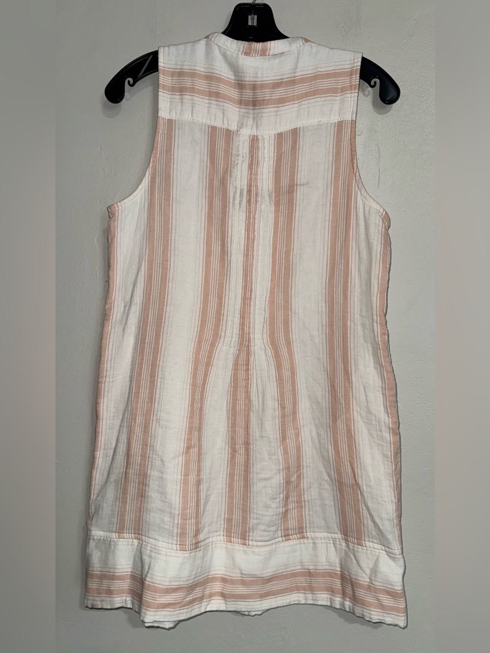 Faherty Cream and Blush Striped Sleeveless Mini Dress - Picture 6 of 14